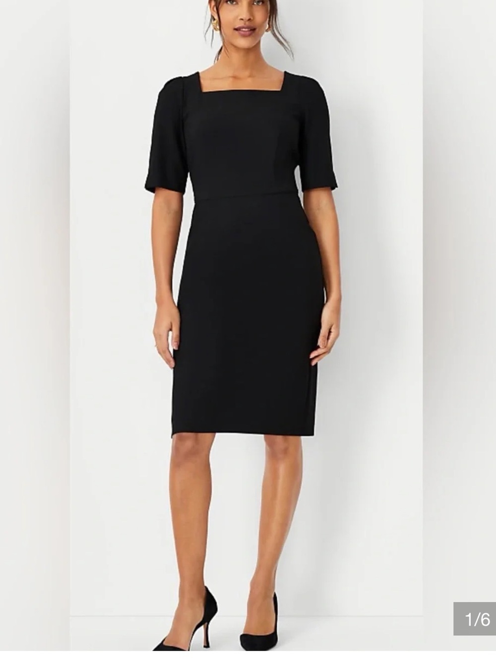 NWT Ann Taylor Black Pencil Dress Size 4